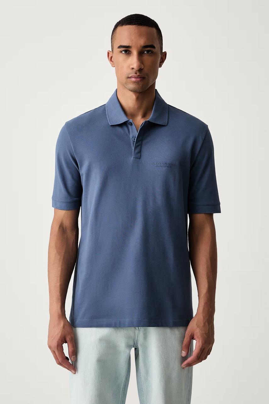 Armani Exchange polo tričko pánske bavlnené