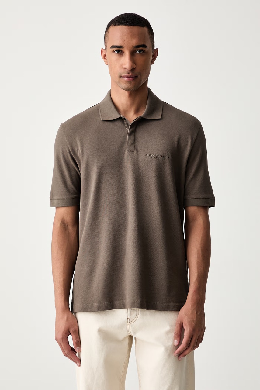 Armani Exchange polo tričko pánske bavlnené