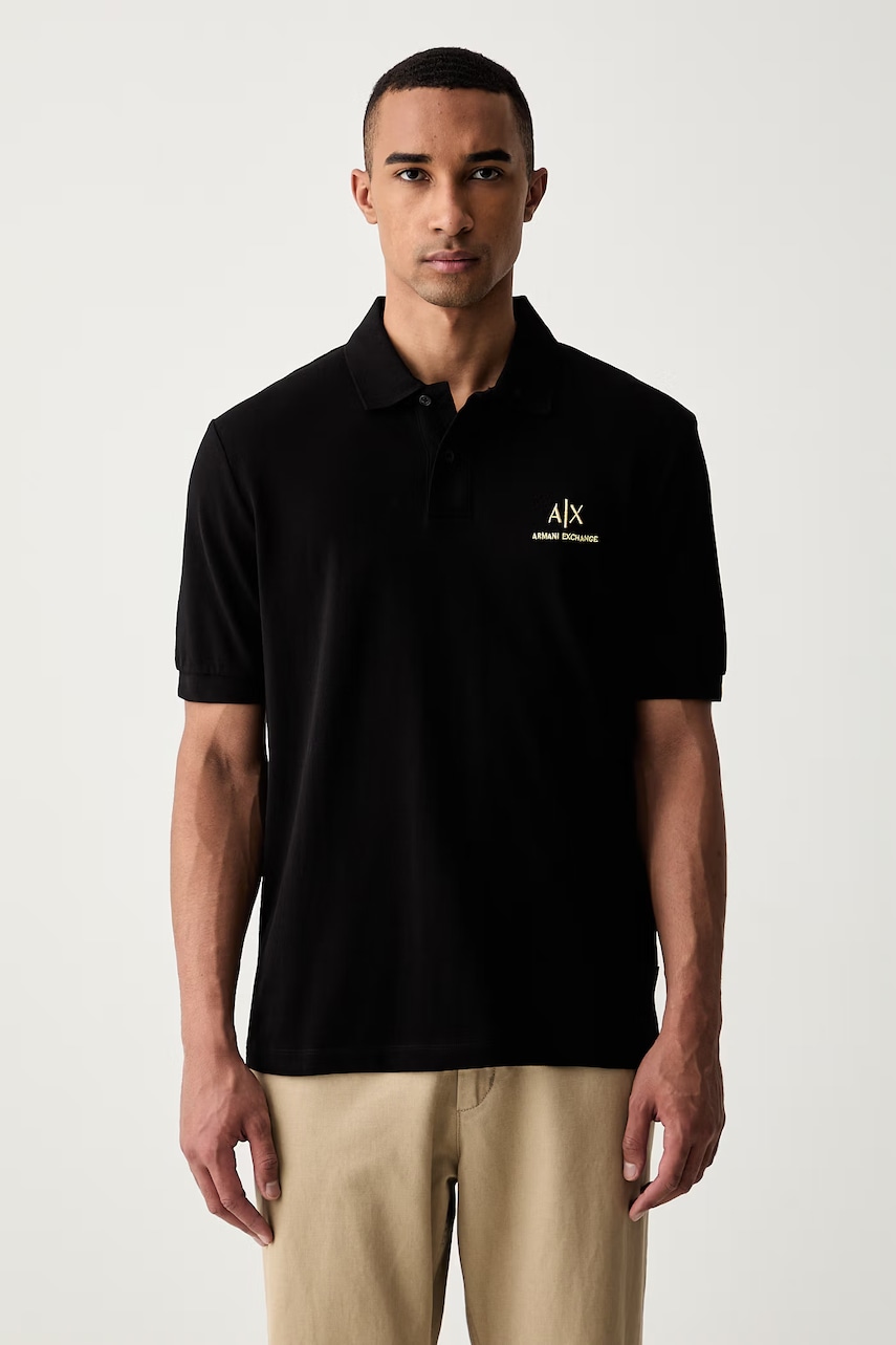 Armani Exchange polo majica za muškarce od pamuka