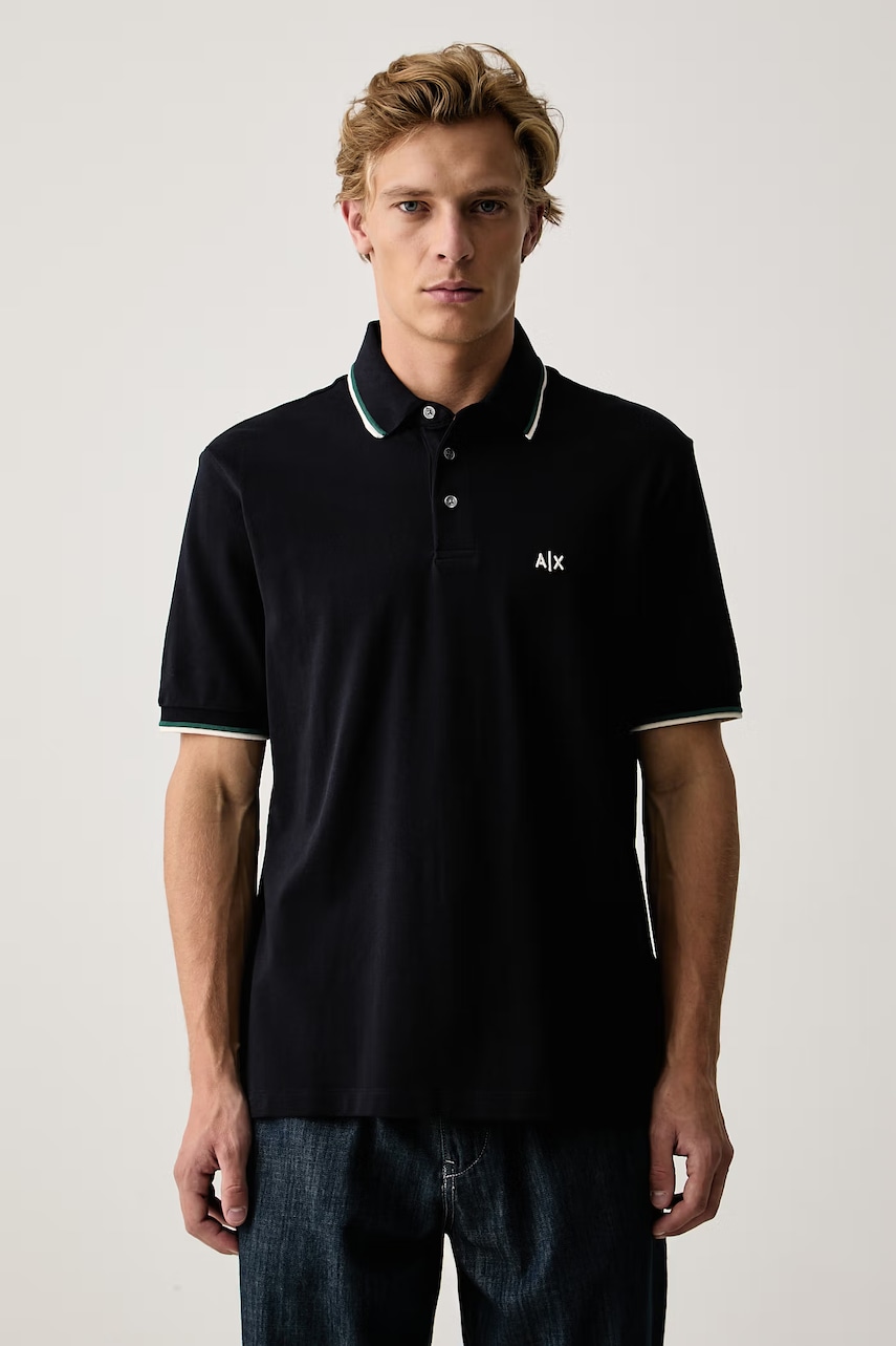 Armani Exchange polo majica za muškarce od pamuka