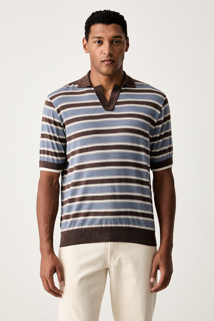 Paul&Shark polo tricotat pentru bărbați cu lână