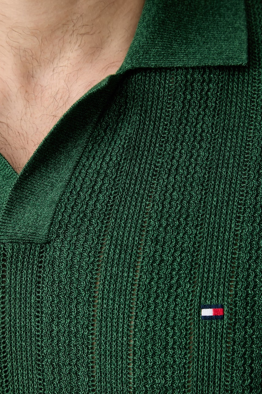 Tommy Hilfiger úpletové polo tričko pánske s lyocellom