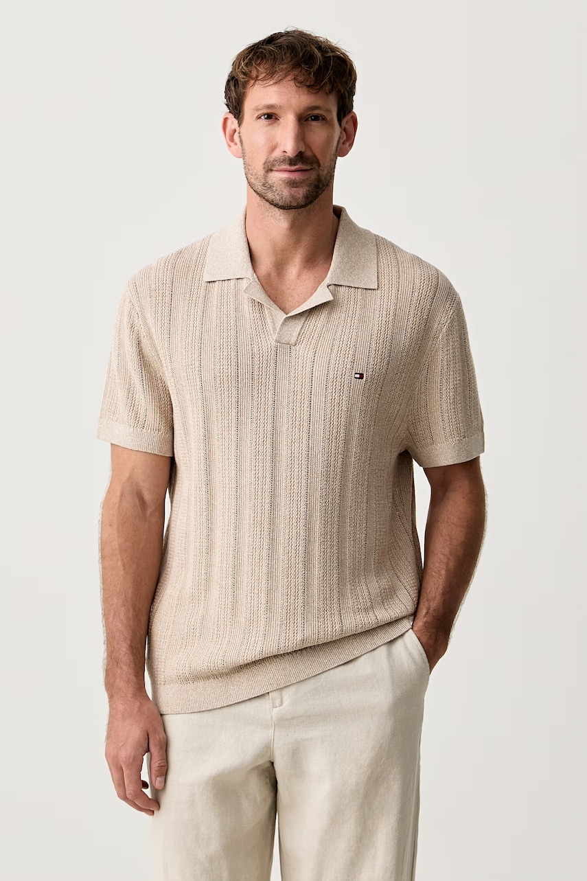 Tommy Hilfiger polo swetrowe męskie z lyocellem