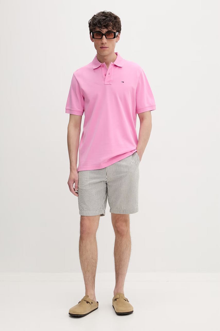 Tommy Jeans polo tričko pánske bavlnené