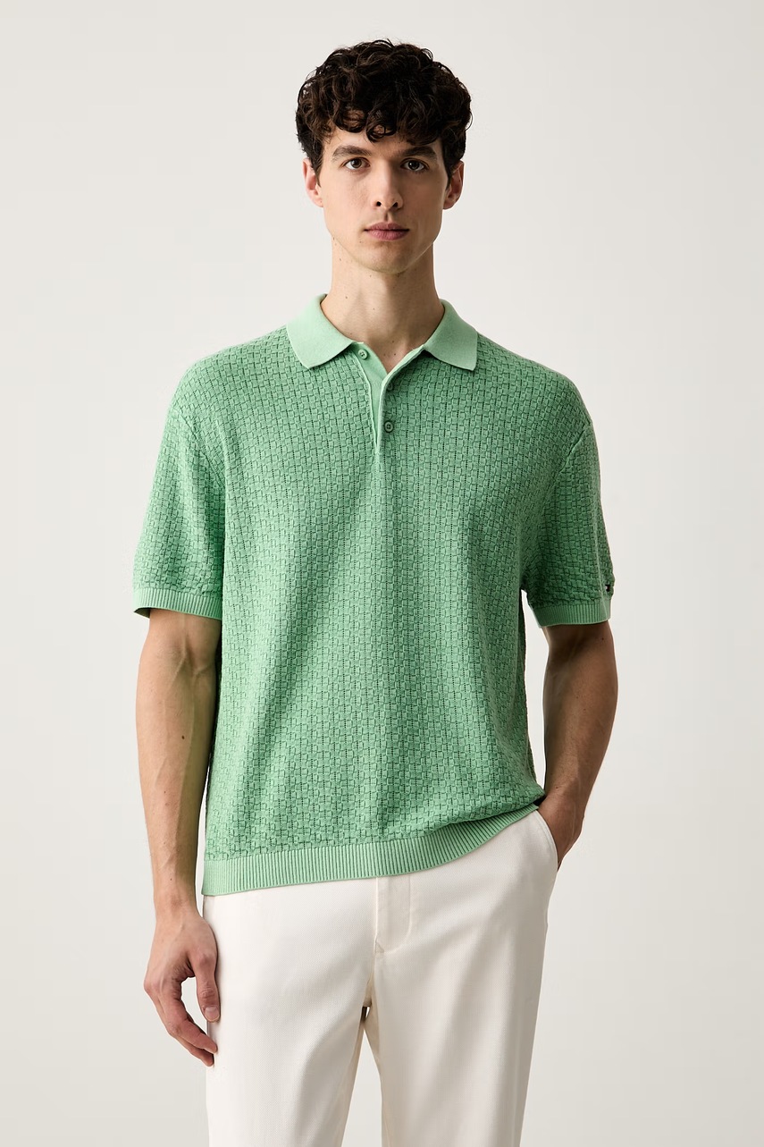 Tommy Hilfiger polo tricotat pentru bărbați din bumbac