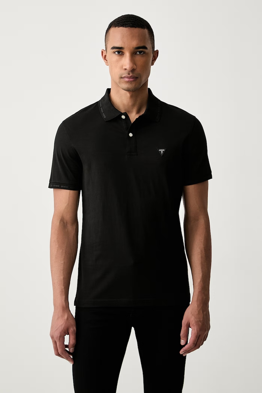 Guess polo męskie z bawełną