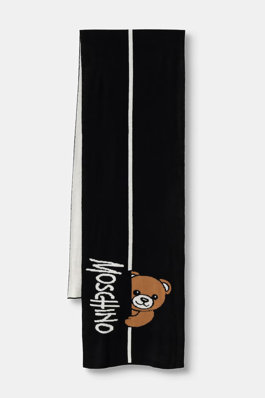 Moschino szalik damski z wełną