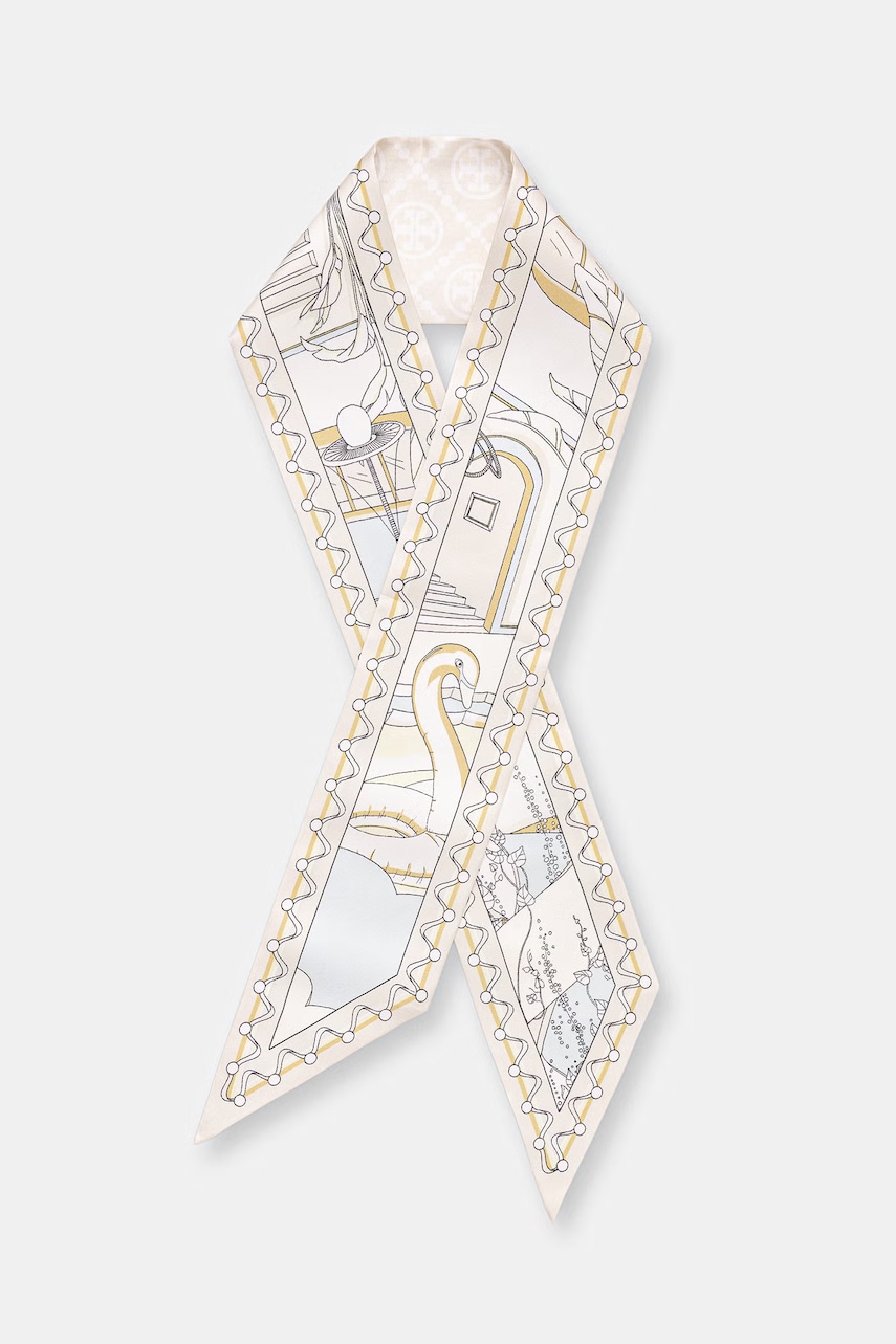 Tory Burch neckerchief de mătase Ribbon