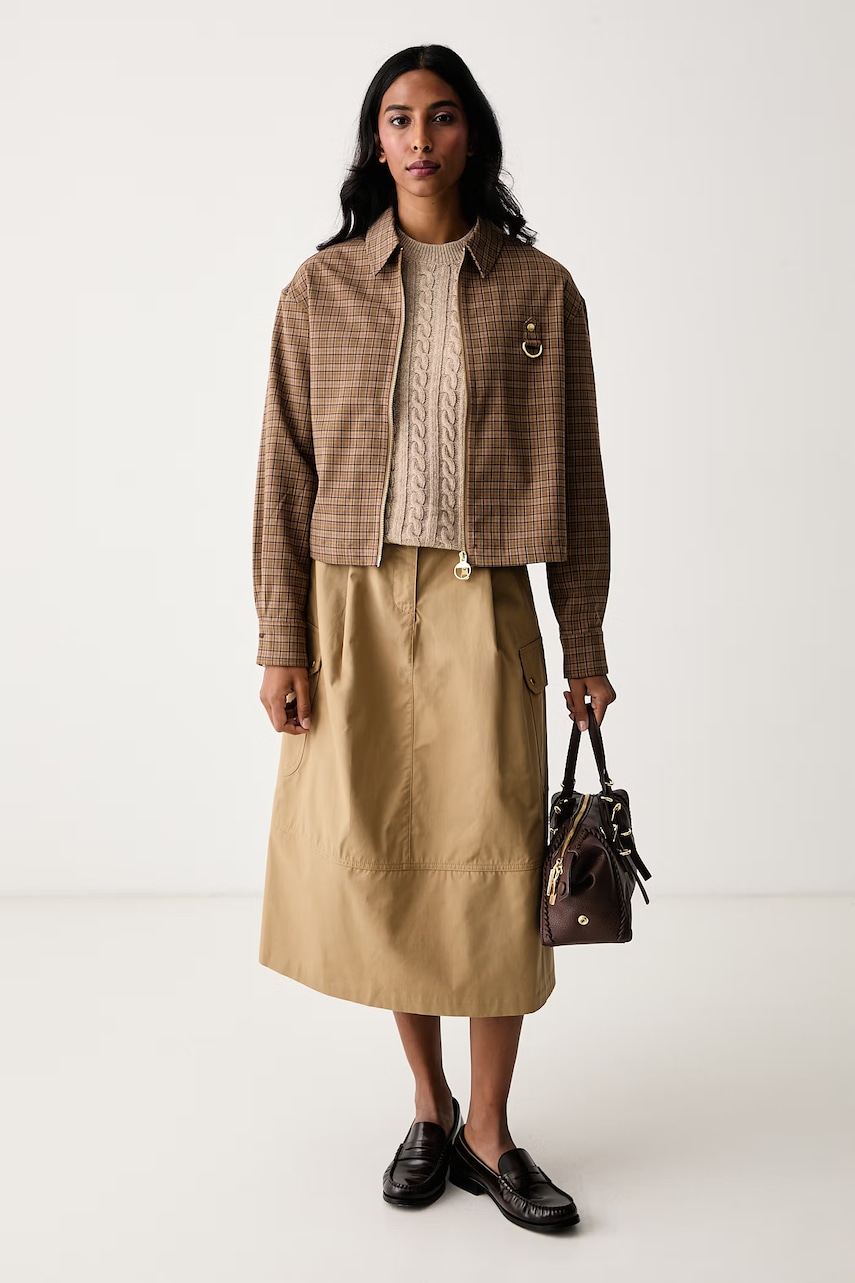 Barbour φούστα βαμβακερή Carly