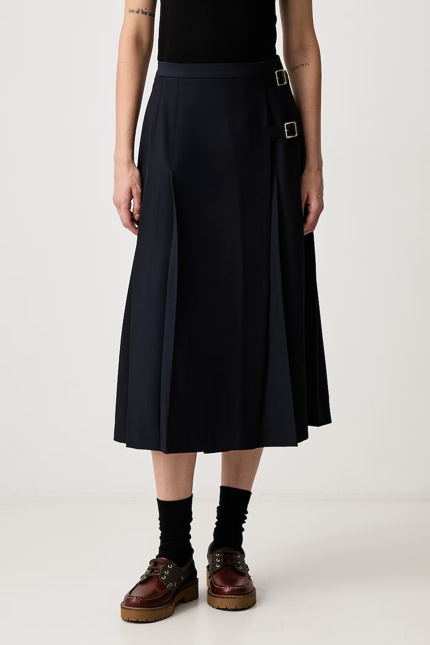 Barbour  skladaná sukňa s viskózou
