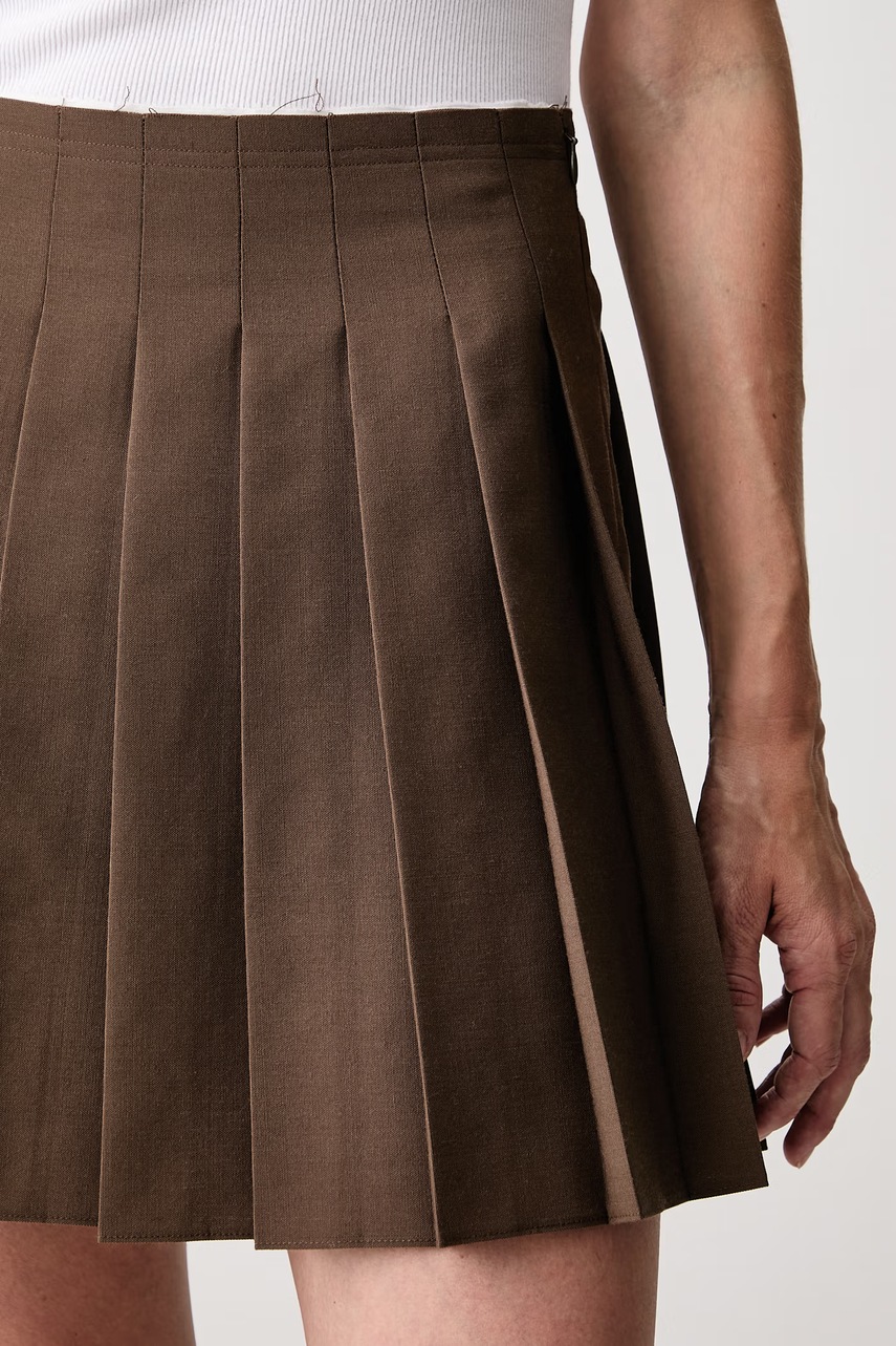 MM6 Maison Margiela MM6 Maison Margiela πλισέ φούστα με πρόσμιξη μαλλιού - 5