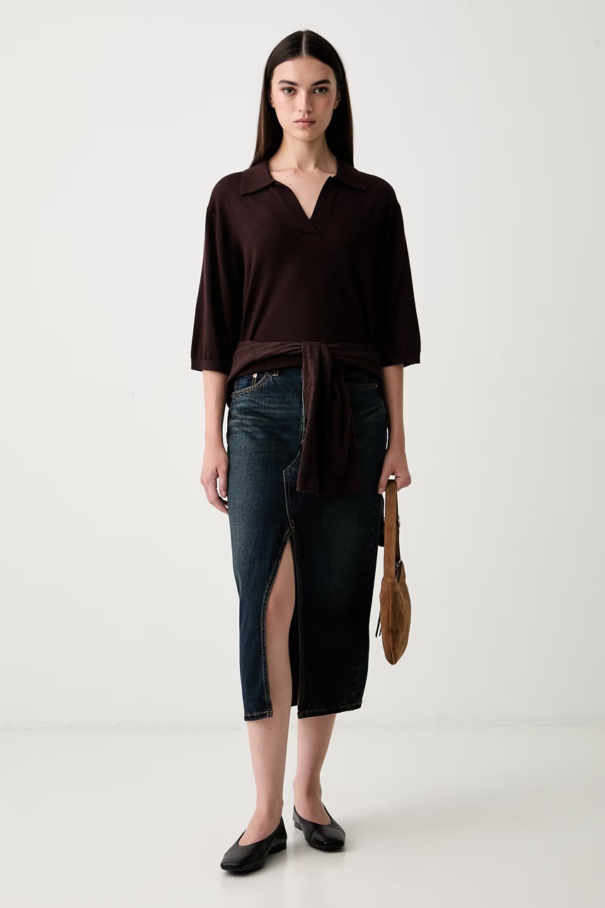 Levi's φούστα ντένιμ DECON SLIT MIDI
