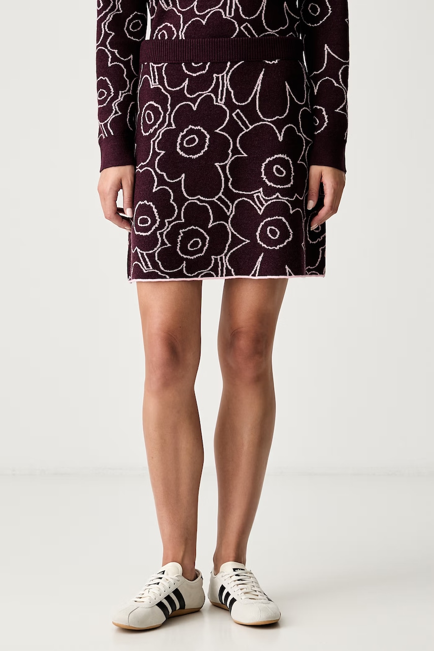 Marimekko πλεκτή φούστα με μαλλί