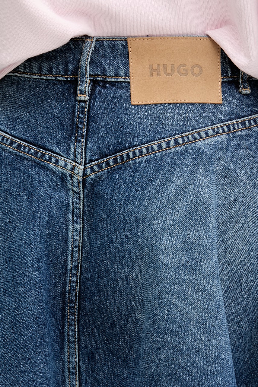 HUGO Blue sukňa s lyocellom Gissy_B