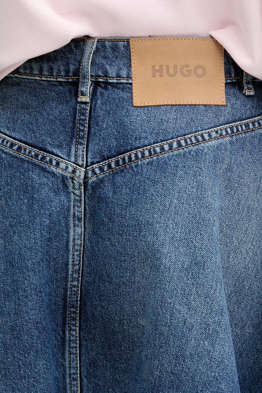 HUGO Blue sukňa s lyocellom Gissy_B