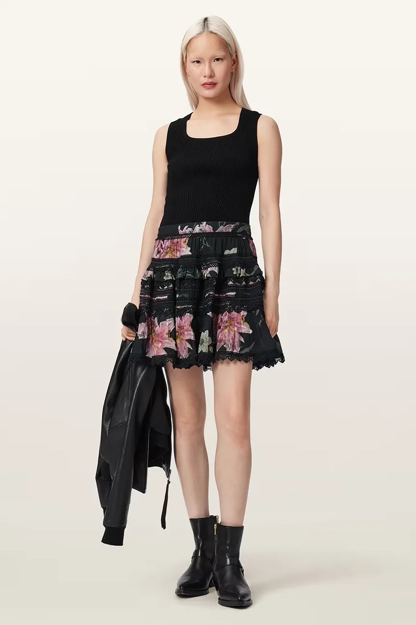 AllSaints sukňa z modalu ZORA