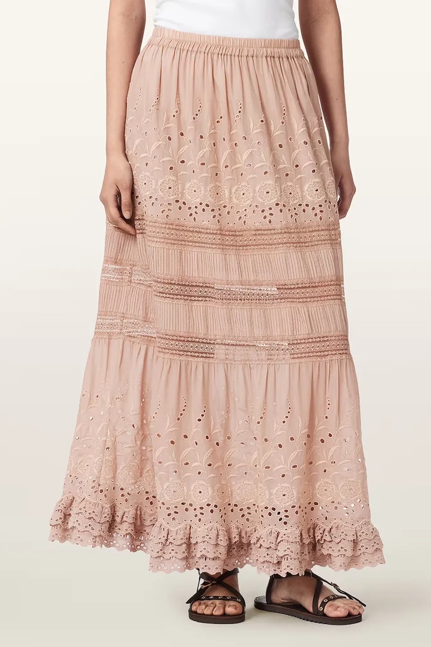 AllSaints φούστα με βισκόζη CAMILLE