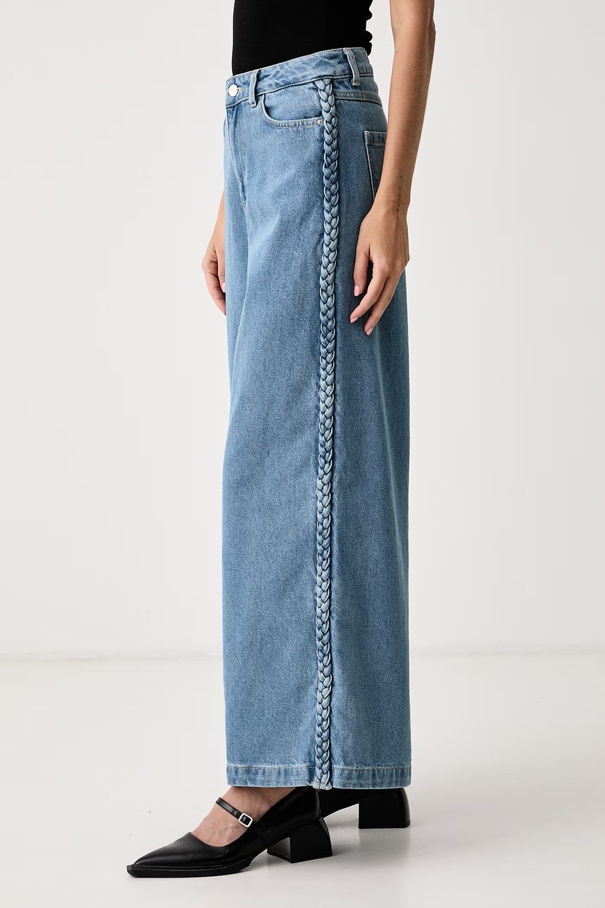 Never Fully Dressed Never Fully Dressed τζιν wide leg γυναικεία - 4