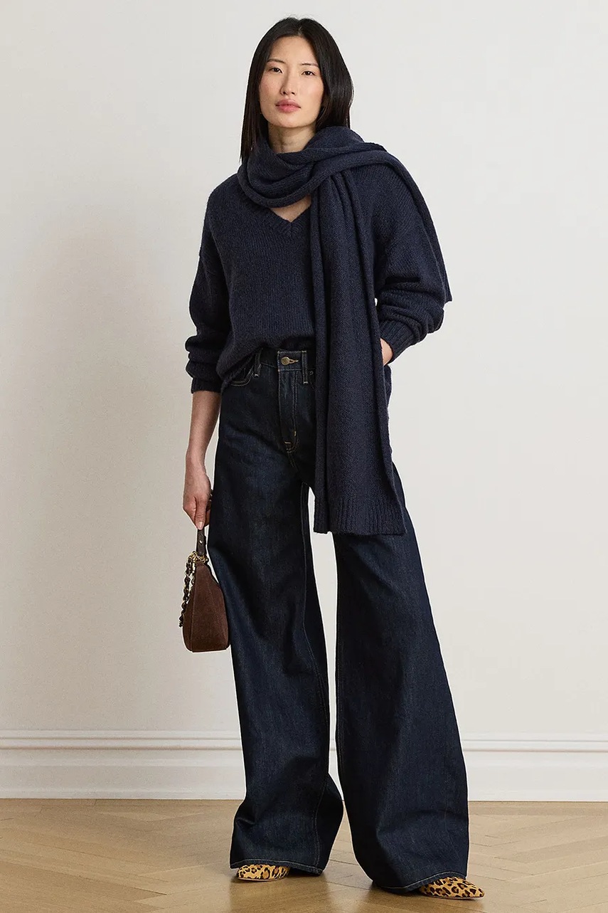 Lauren Ralph Lauren Lauren Ralph Lauren τζιν wide leg γυναικεία - 3