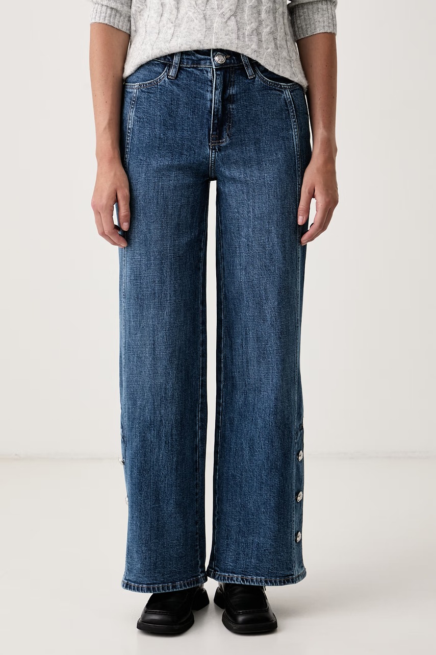 DKNY  blugi wide leg pentru femei