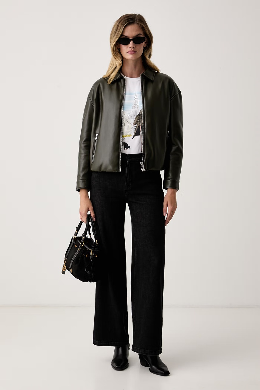 DKNY τζιν wide leg γυναικεία