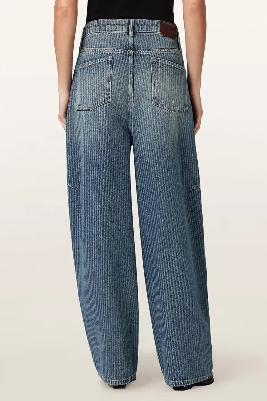 AllSaints  дънки barrel дамски CARTER STRIPE JEAN