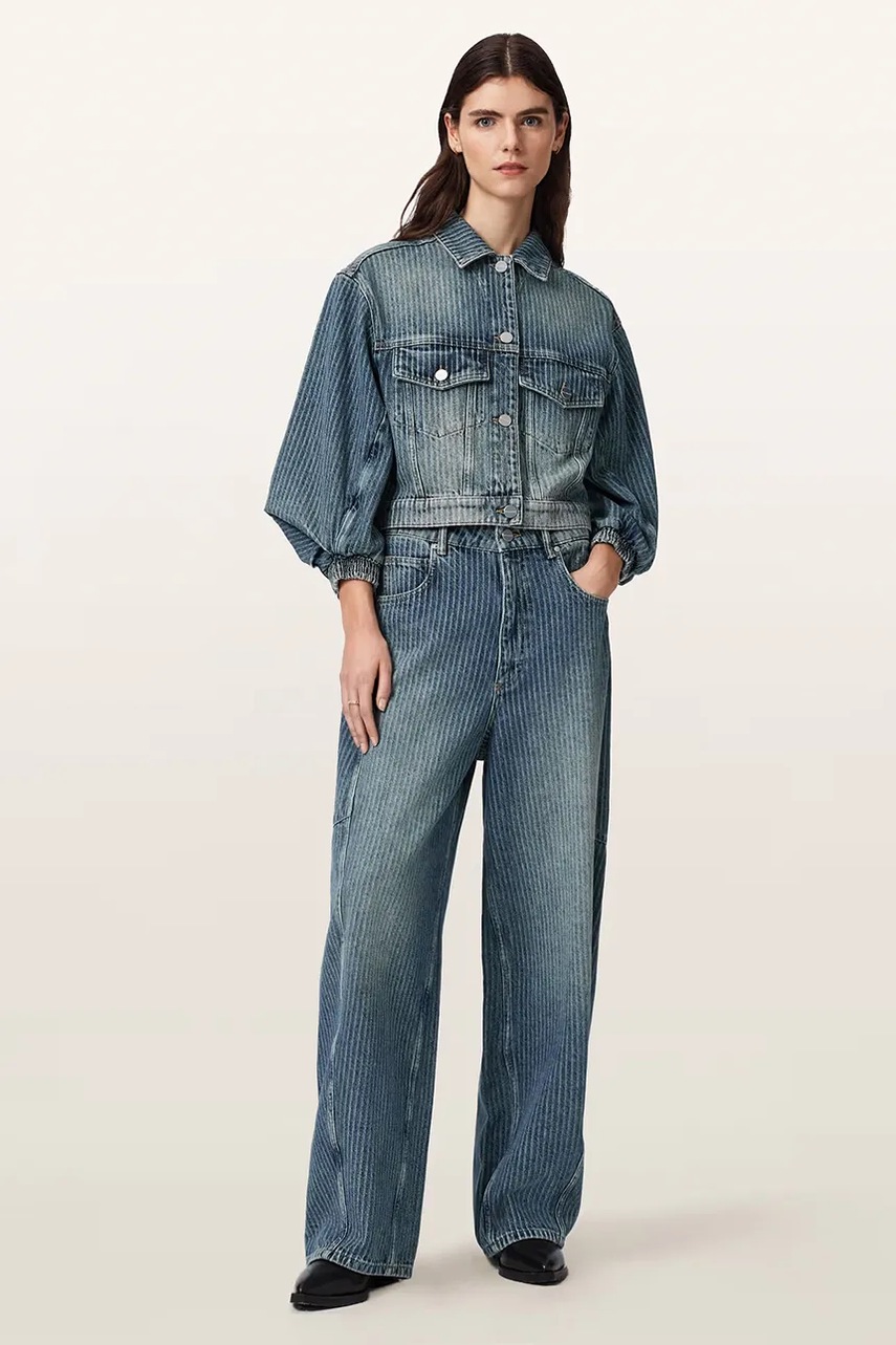 AllSaints AllSaints τζιν barrel γυναικεία CARTER STRIPE JEAN - 3