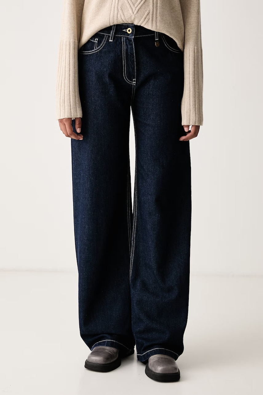 Aeronautica Militare  blugi wide leg pentru femei