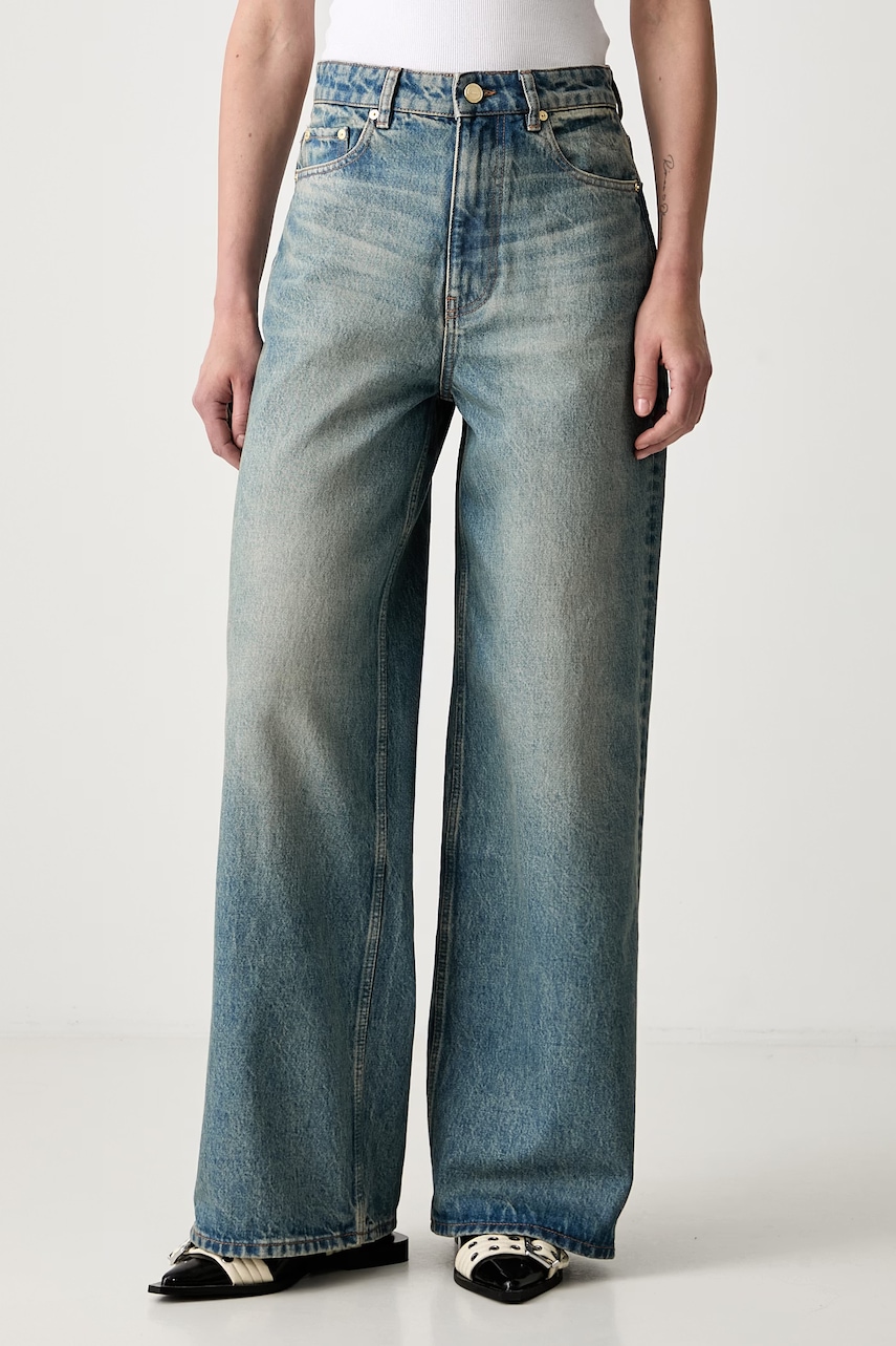 GANNI Lari jeansy straight damskie