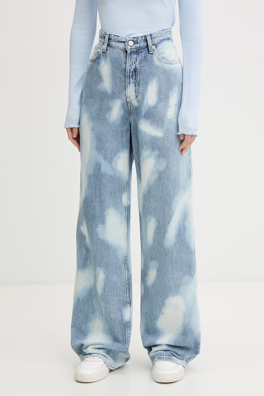 Tommy Jeans blugi wide leg pentru femei