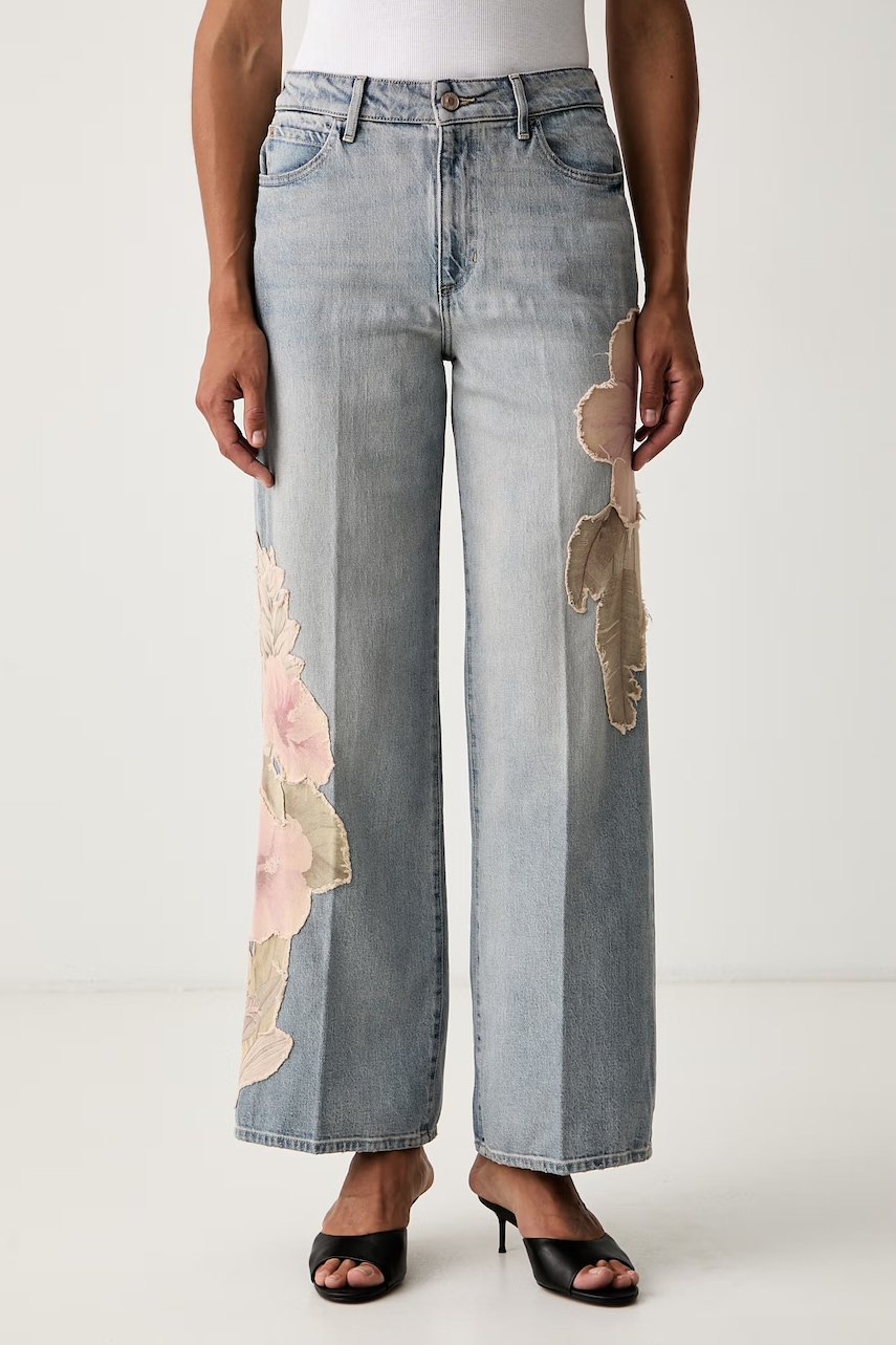 Guess jeansy wide leg damskie REY