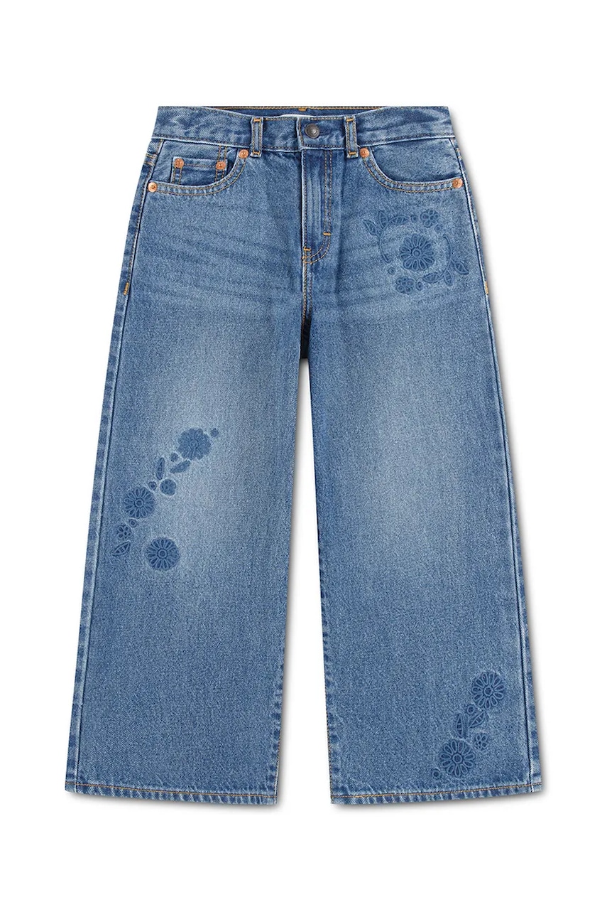 Levi's wide leg traperice za djecu EMBROIDERED HIGH RISE BAGG