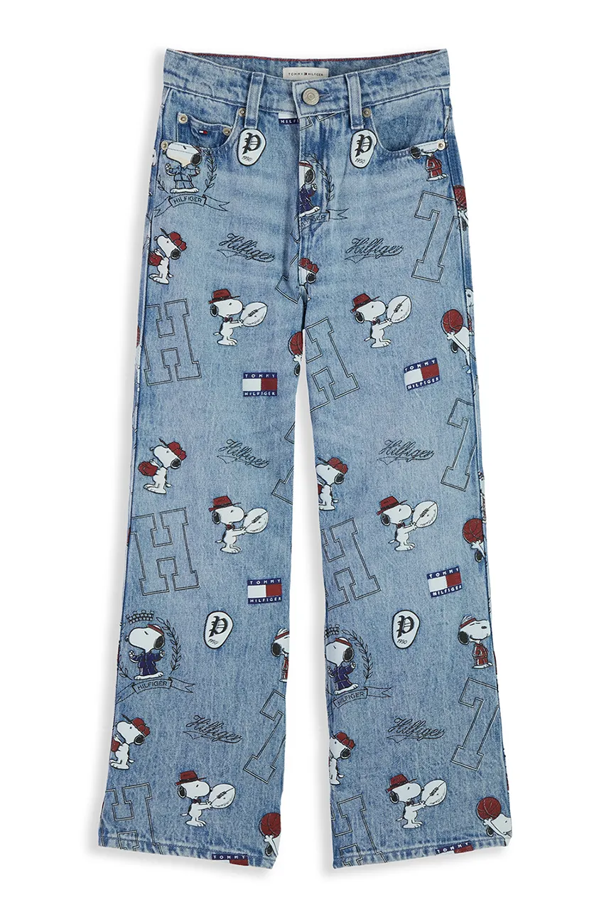 Tommy Hilfiger  дънки wide leg за деца x Peanuts