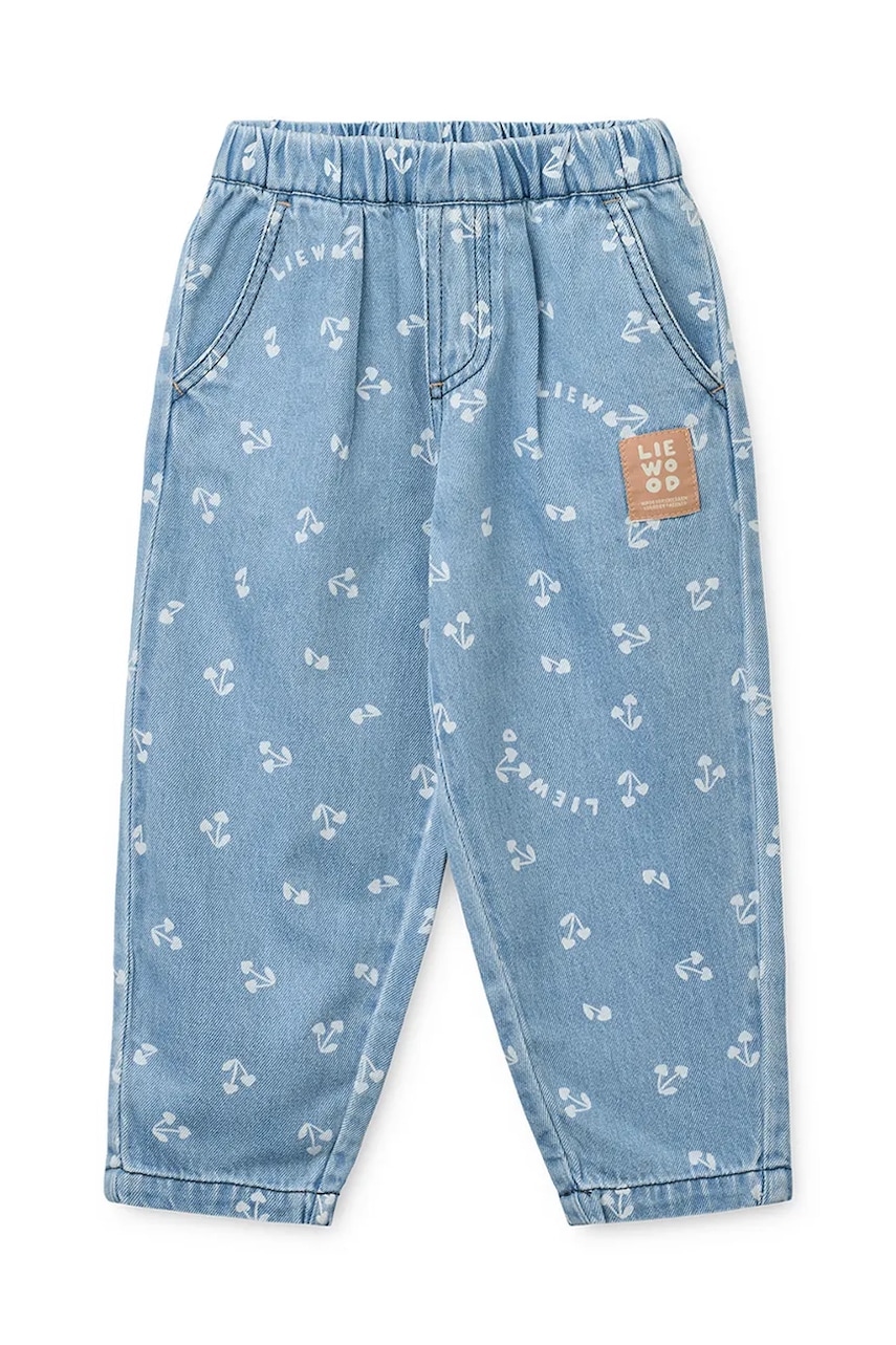 Liewood ξεθωριασμένα παιδικά τζιν Borris Light Printed Denim Pants