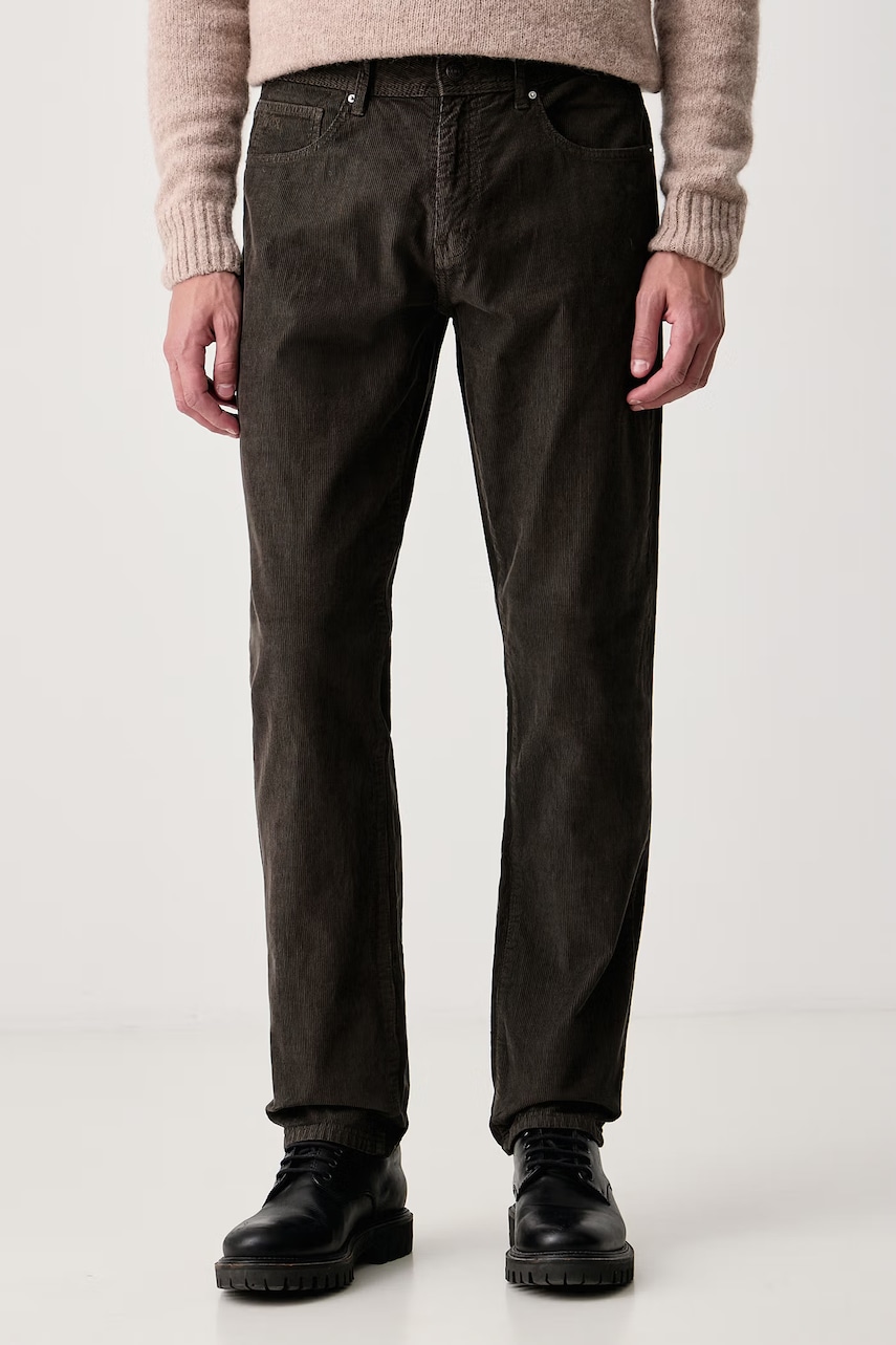 Armani Exchange  pantaloni straight pentru bărbați din catifea reiată