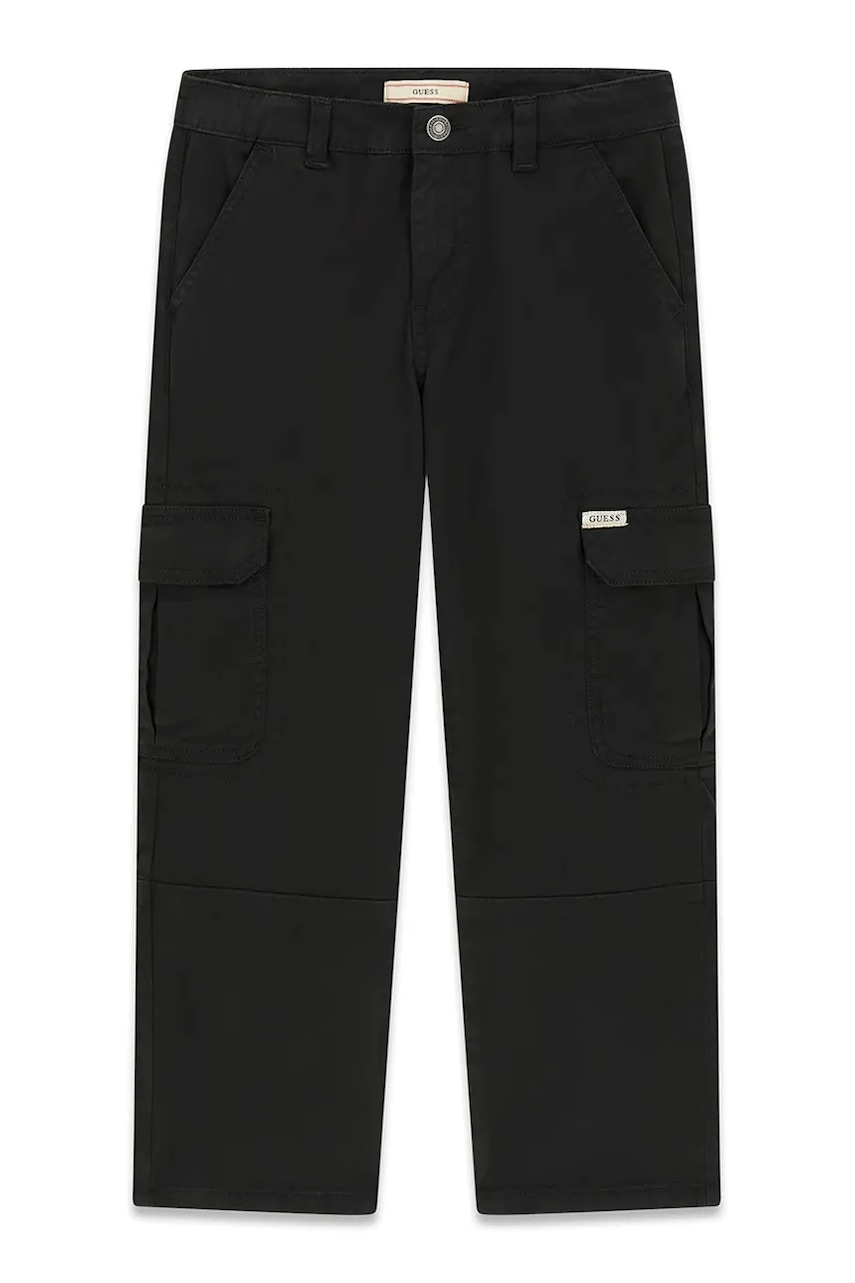 Guess hlače cargo za djecu od pamuka s elastanom