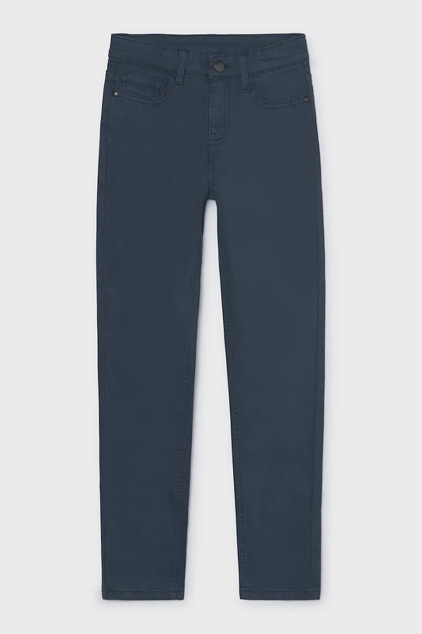 Mayoral  nohavice regular detské bavlnené s elastanom slim fit basic