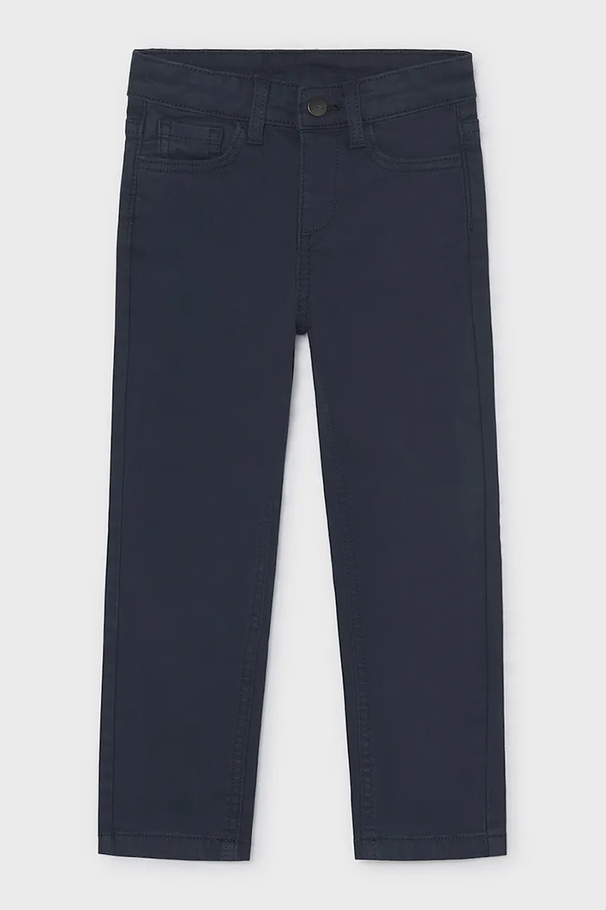 Mayoral nohavice detské bavlnené s elastanom slim fit basic