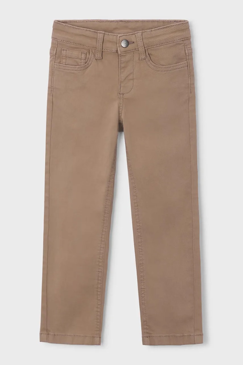 Mayoral nohavice detské bavlnené s elastanom slim fit basic