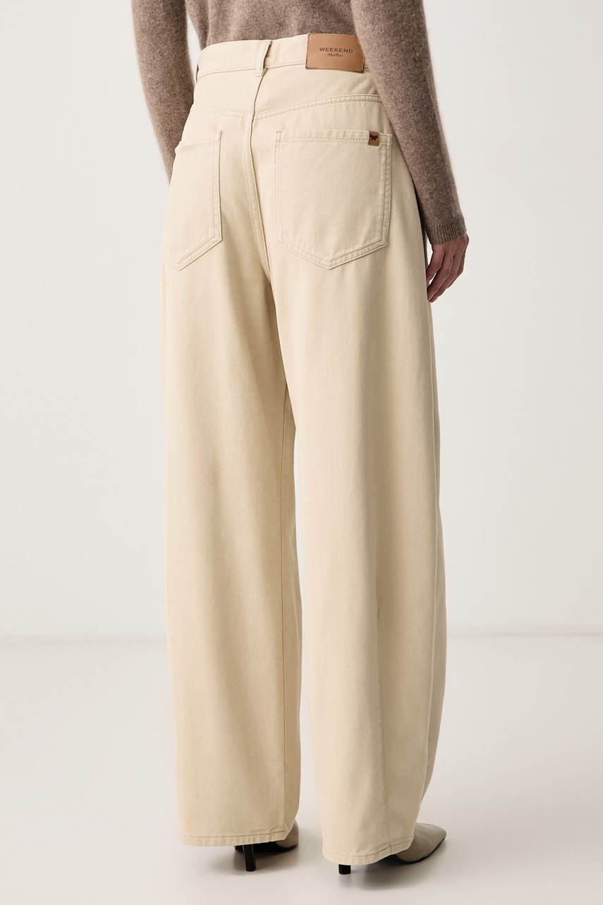 Weekend Max Mara Weekend Max Mara παντελόνι γυναικείο βαμβακερό WKDORDINE - 3