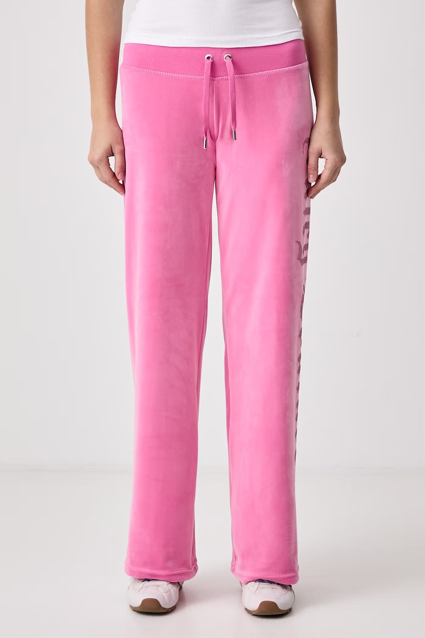 Juicy Couture  teplákové nohavice dámske OLD GOTHIC OG STRAIGHT