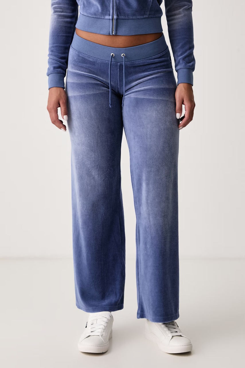 Juicy Couture  pantaloni de trening pentru femei cu bumbac WASHED OG STRAIGHT