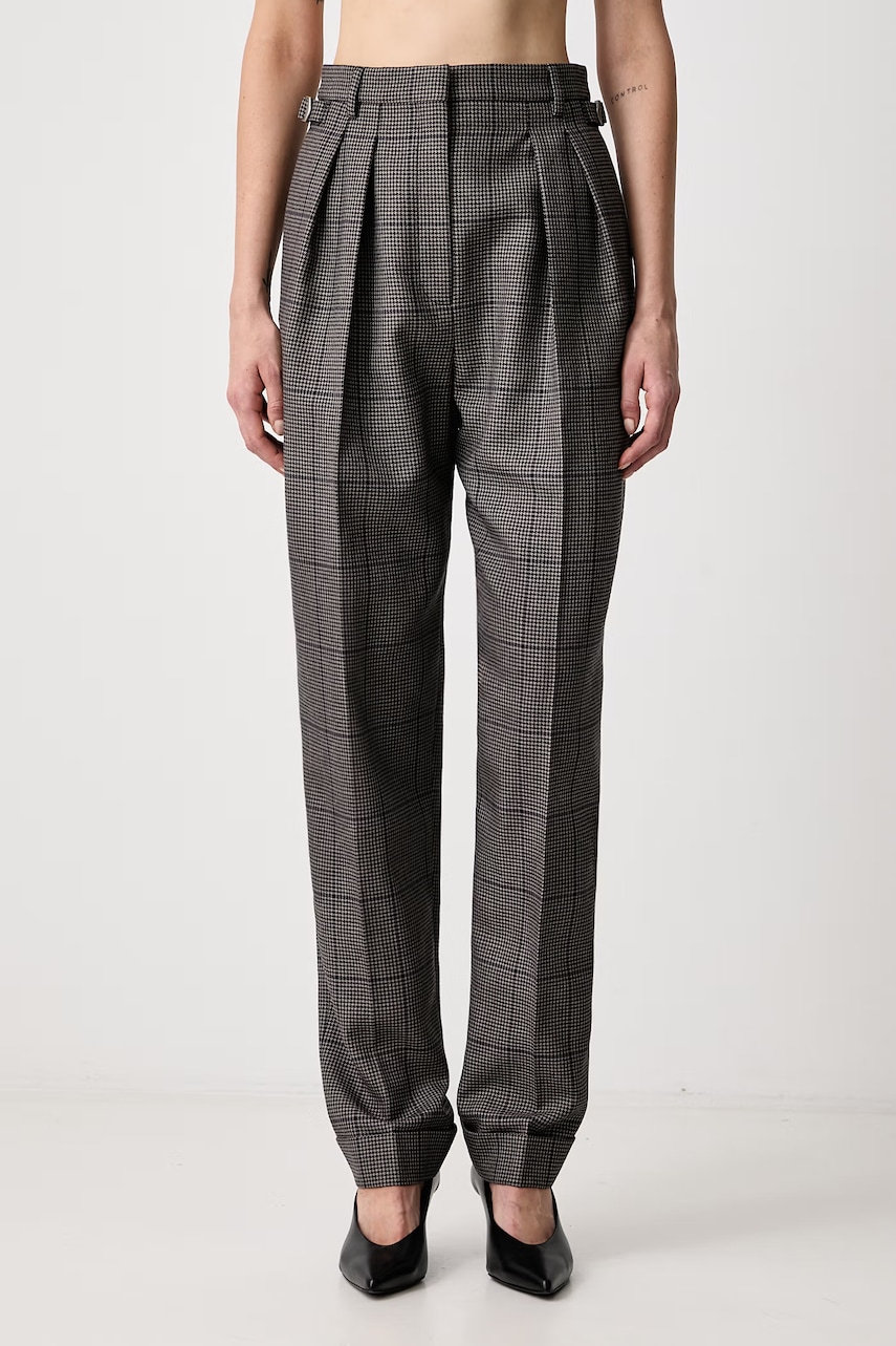 MUGLER  pantaloni carrot din lână pentru femei