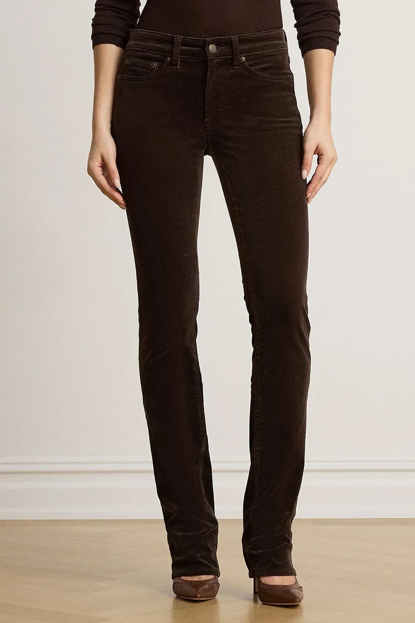 Lauren Ralph Lauren pantaloni pentru femei din catifea reiată