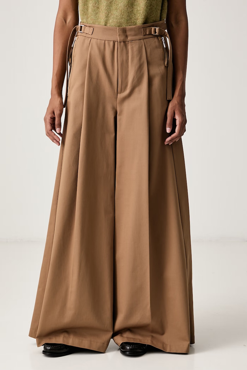 Max&Co.  pantaloni palazzo pentru femei din bumbac TALLERO