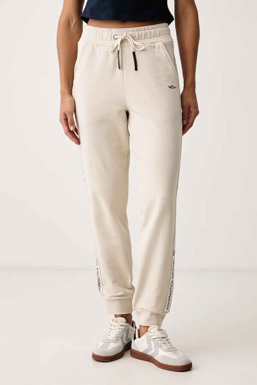 Aeronautica Militare pantaloni de trening pentru femei din bumbac cu elastan