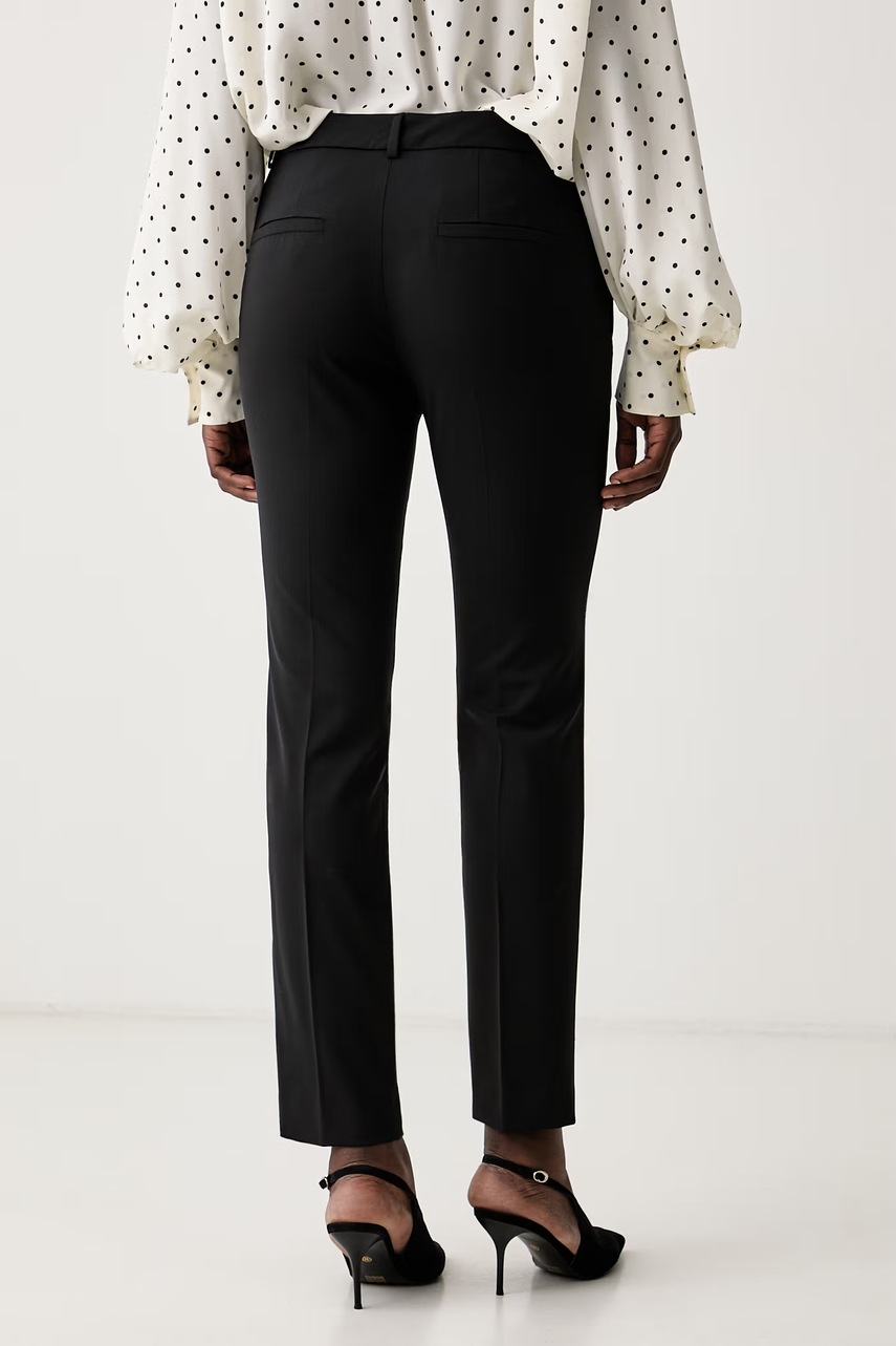 Marella Marella παντελόνι slim fit γυναικείο με μαλλί MLLWHISKY - 3