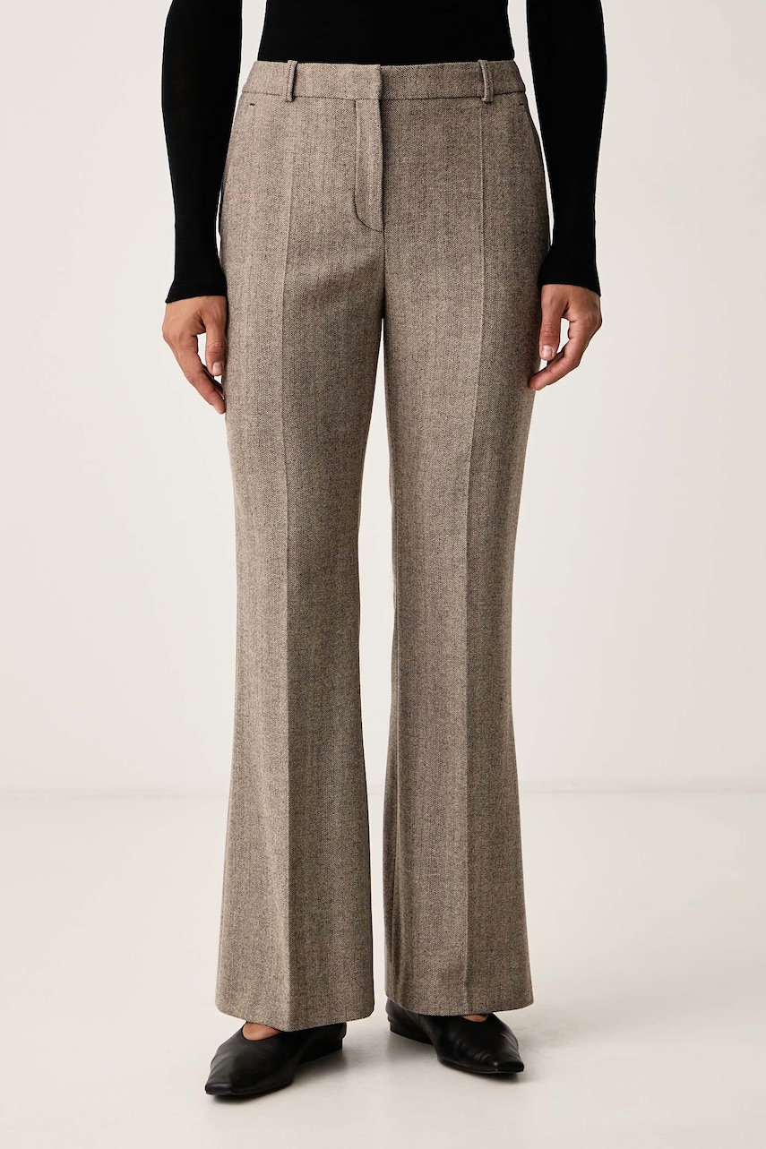 BOSS Orange  pantaloni pentru femei cu amestec de lână C_Tanalea