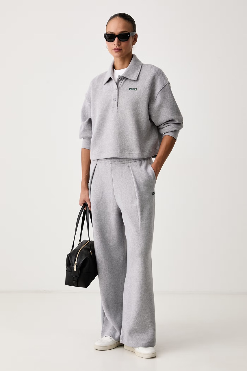 Lacoste Lacoste παντελόνι επίσημο γυναικείο με βαμβάκι - 2
