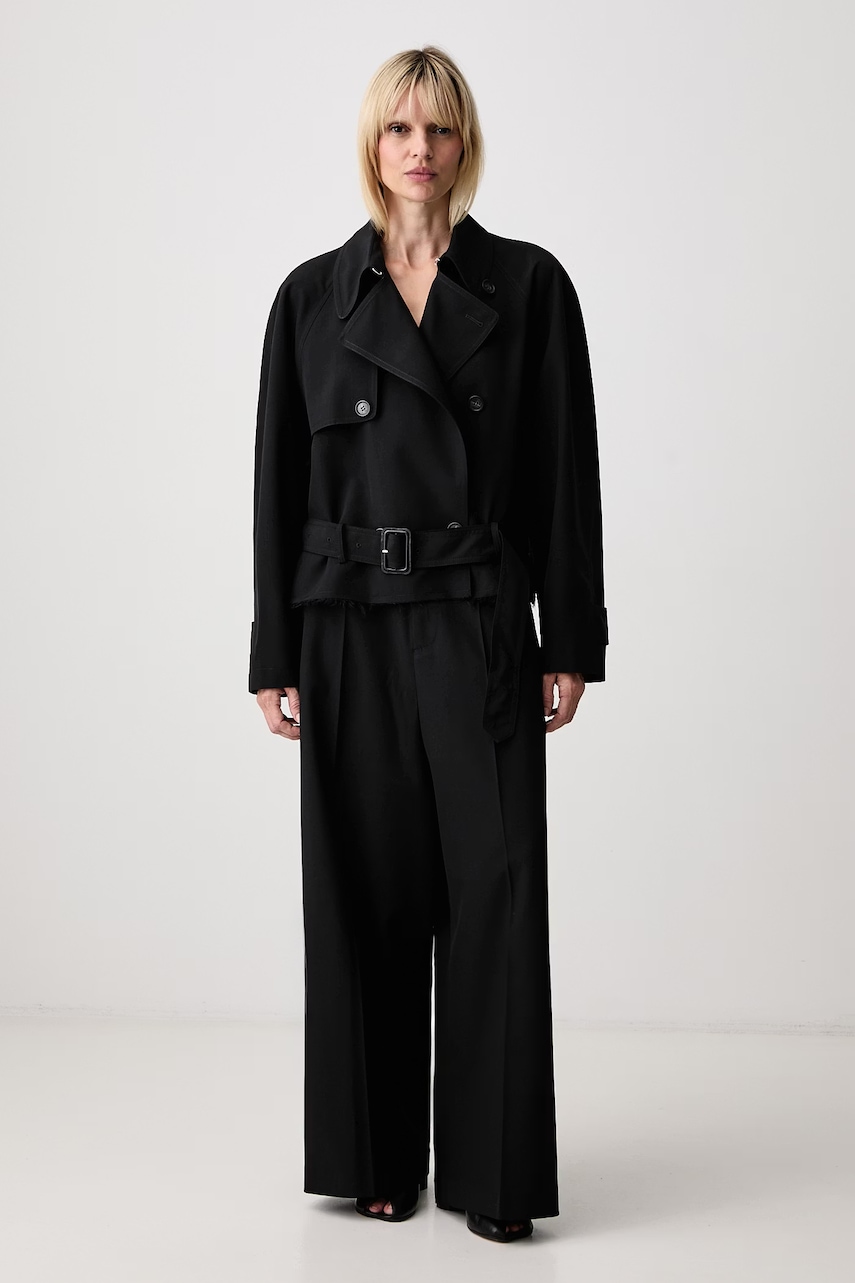 MM6 Maison Margiela Παντελόνι γυναικείο με πρόσμιξη μαλλιού